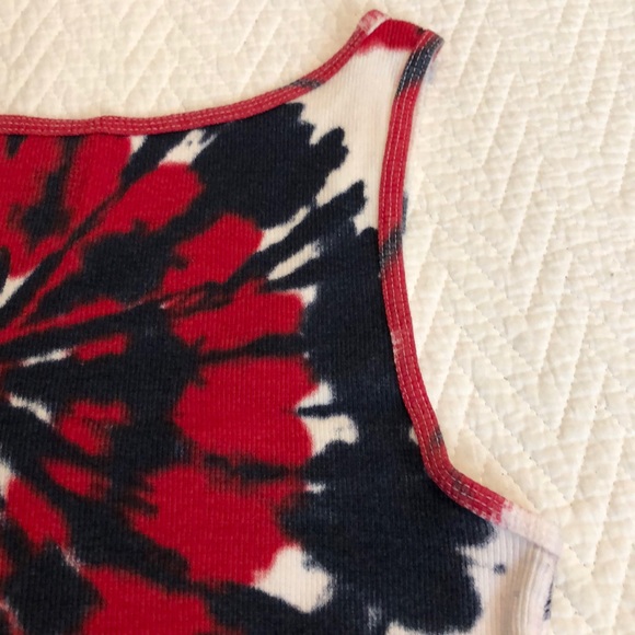 Faded Glory Tank Top Tie Dyed Patriotic Size L - Picture 7 of 8